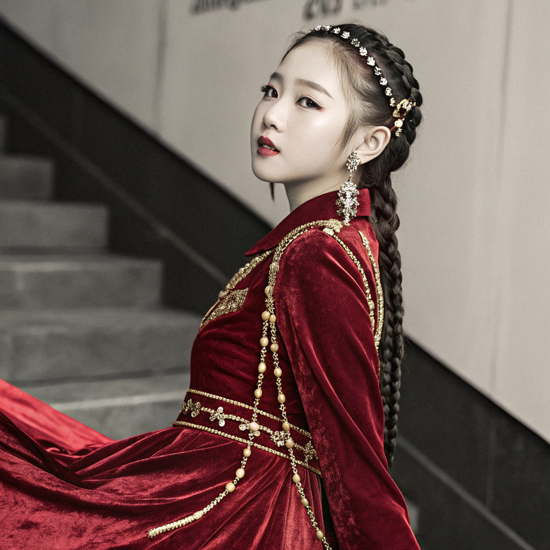 Stylish Red Velvet Dress Inspired by ATEEZ Stylish Red Velvet Dress Inspired by ATEEZ