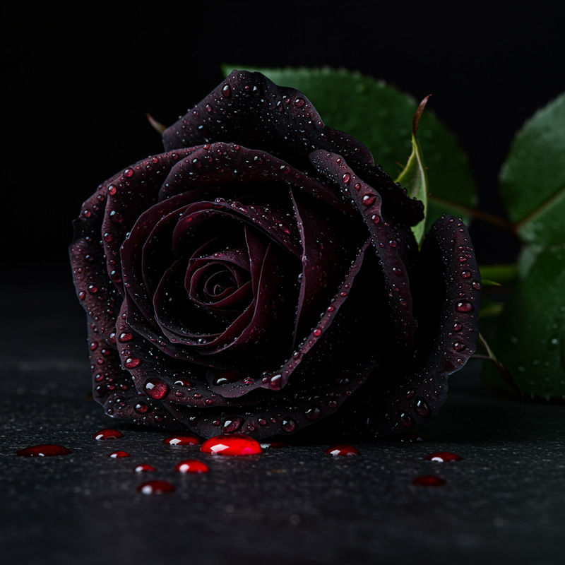 Majestic Black Rose: Passion and Danger