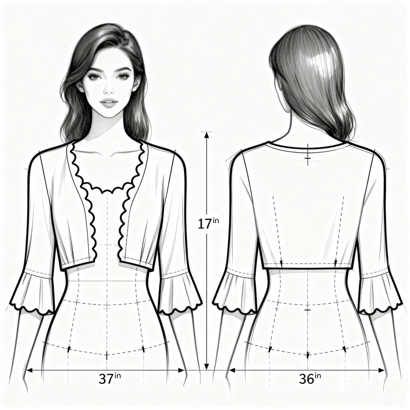Chic Women’s Sewing Pattern for a Lightweight Shrug