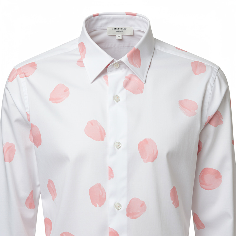 Minimalist Floral Pattern Formal Shirt
