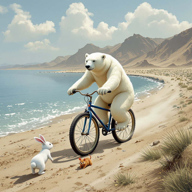 Polar Bear on Bicycle: A Wild Chase at the Dead Sea Polar Bear on Bicycle: A Wild Chase at the Dead Sea