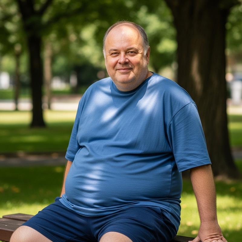 Charming Portrait of a Plump Man