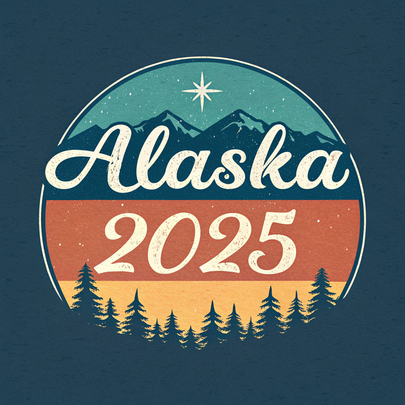 Vintage Alaska 2025 Logo Design Vintage Alaska 2025 Logo Design