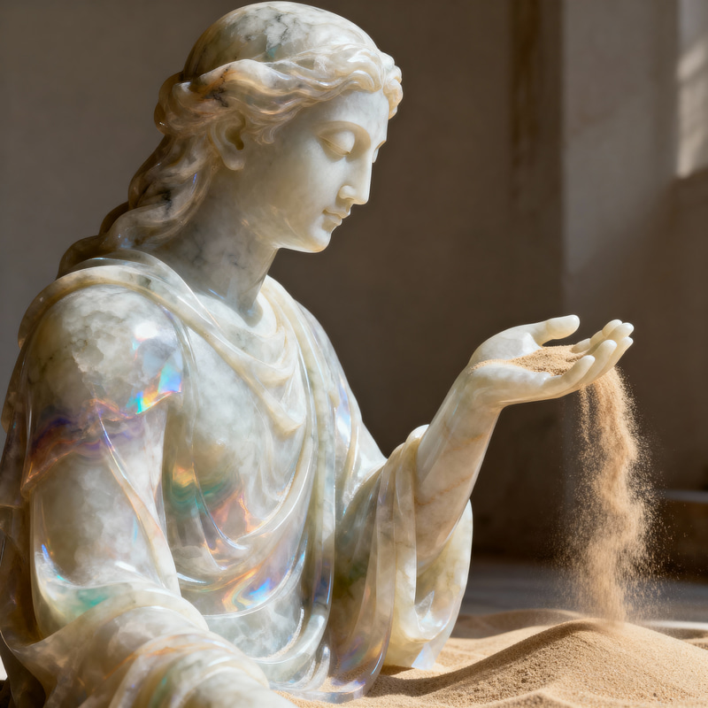 Alabaster Letting Go Statue - Peaceful Release Alabaster Letting Go Statue - Peaceful Release