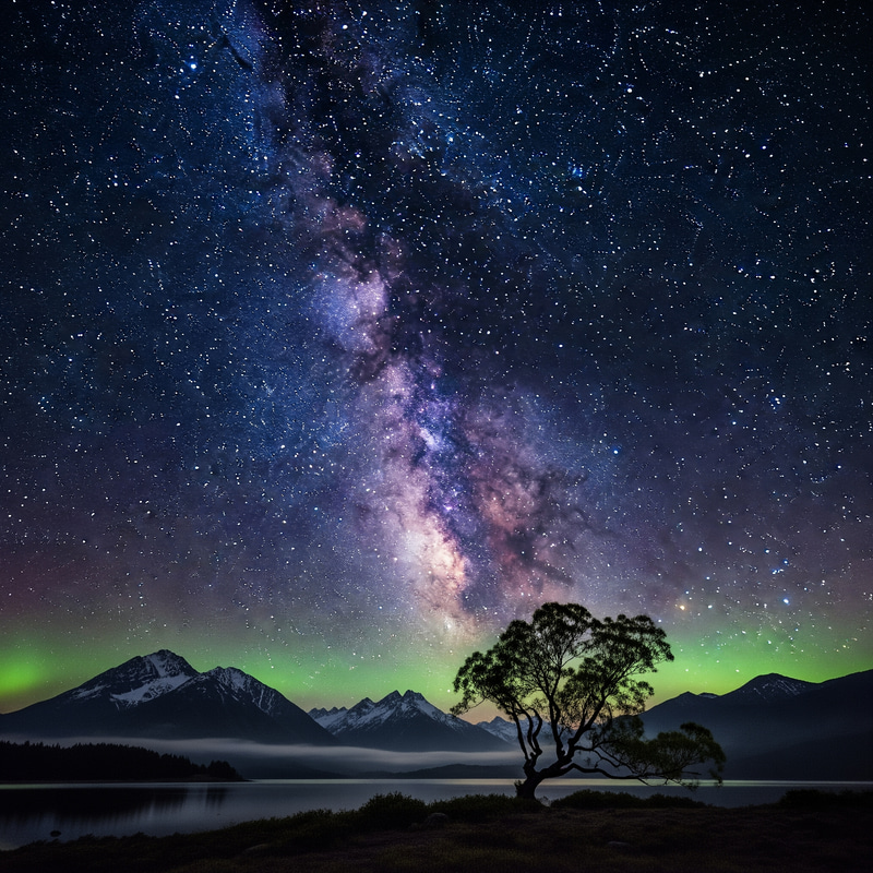 Incredible Midnight Sky: A Celestial Experience Incredible Midnight Sky: A Celestial Experience