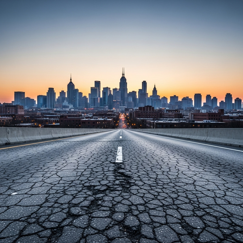 Explore the Old Highway Near Cityscape Explore the Old Highway Near Cityscape