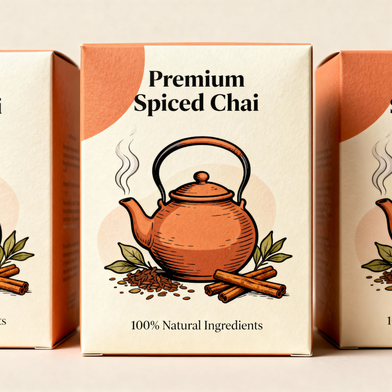 Modern Chai Packing Wrapper Design Modern Chai Packing Wrapper Design