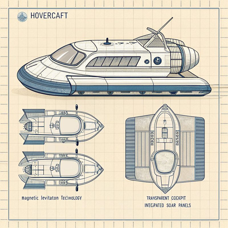 Futuristic Hovercraft Design Blueprint Futuristic Hovercraft Design Blueprint