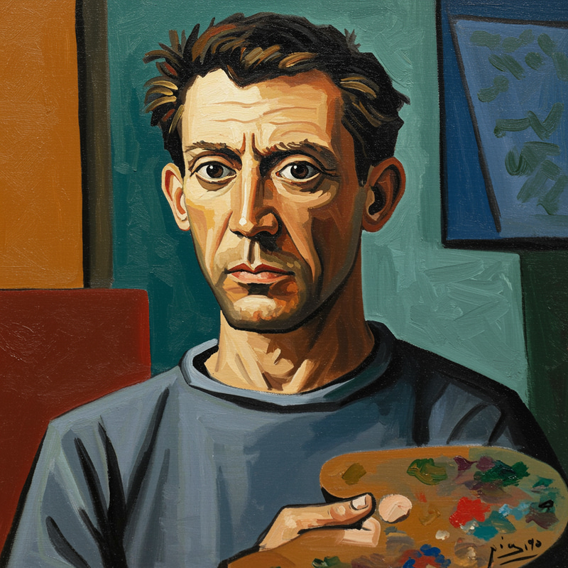 Self Portrait Inspired by Picasso Art Self Portrait Inspired by Picasso Art