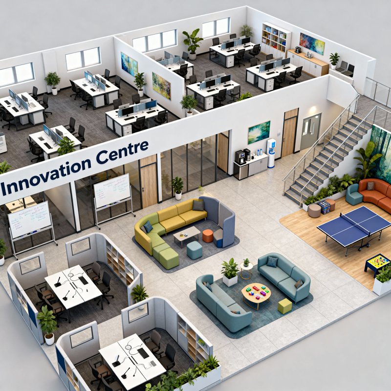 Innovative Open Floor Plan Office Design