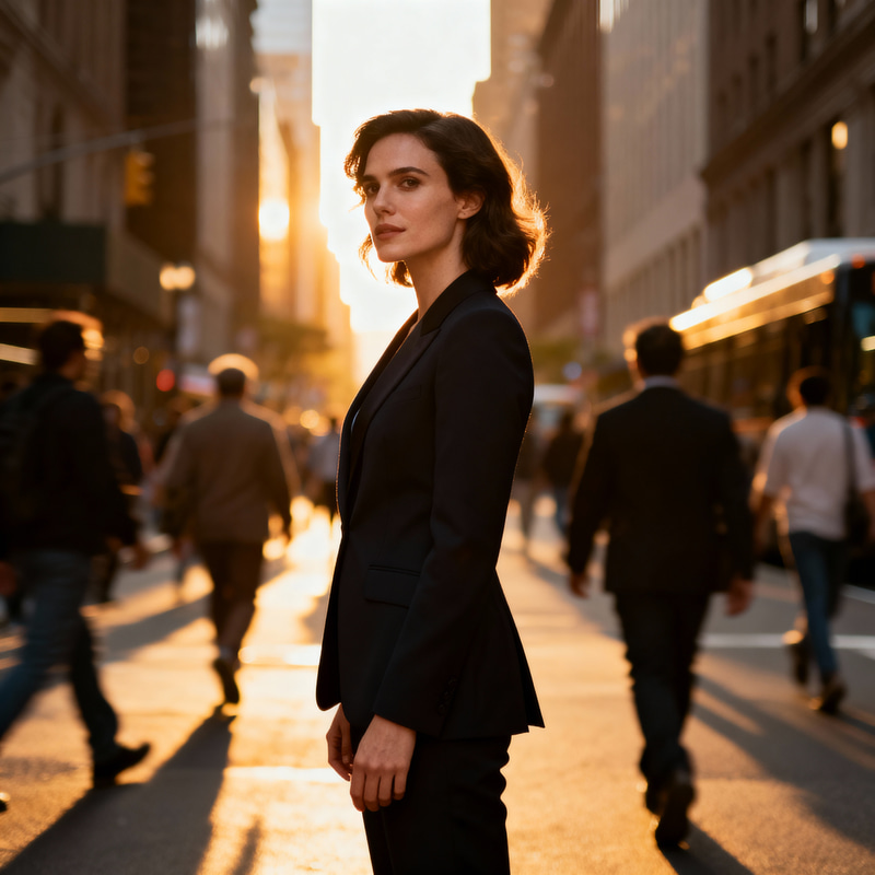 Elegant Woman Portrait in Urban Setting Elegant Woman Portrait in Urban Setting