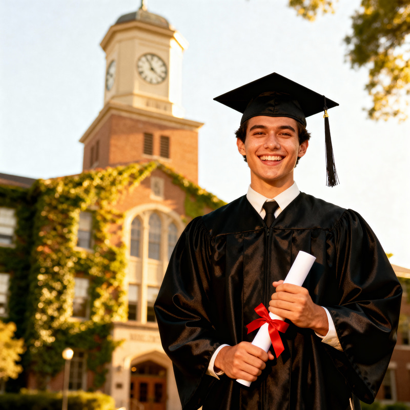 Celebrating Graduation: Proud Graduate's Moment