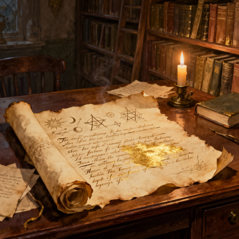 Ancient Parchment: A Scholar's Quest for Wisdom