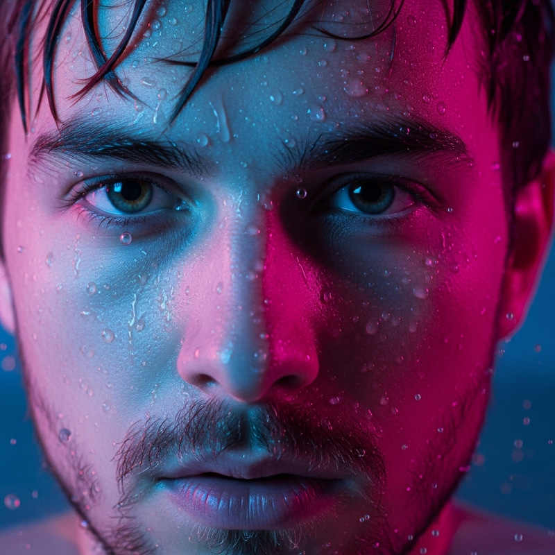 Hyper-Realistic Portrait of a Young Man in Water Hyper-Realistic Portrait of a Young Man in Water