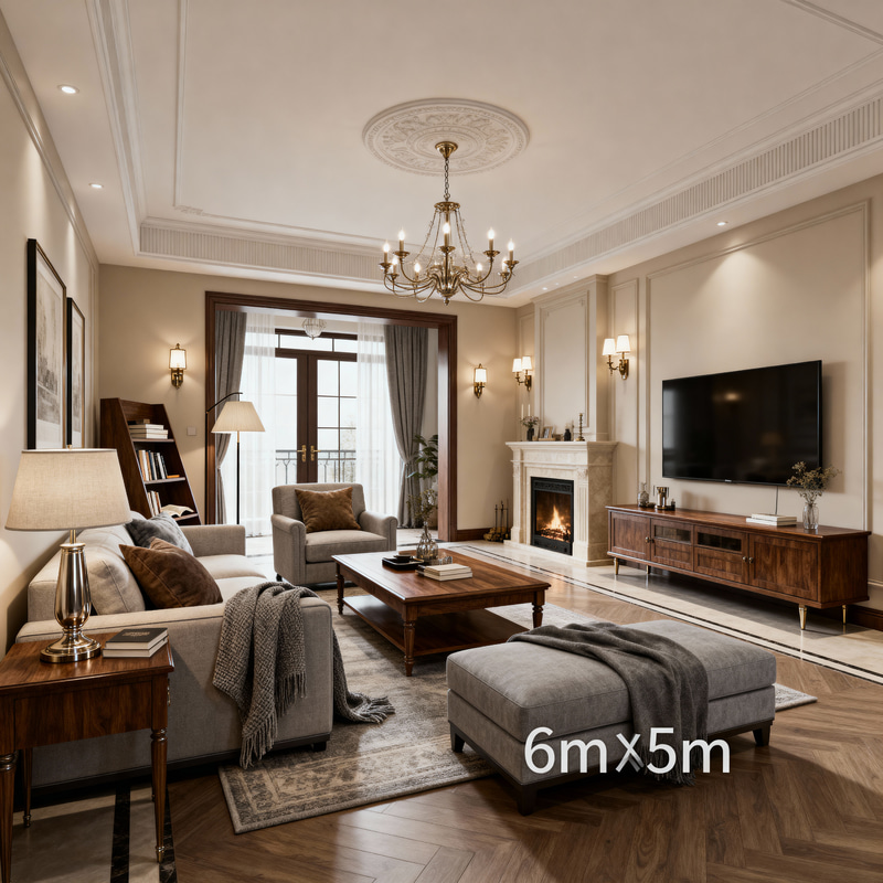 Stylish 6m x 5m Living Room Design