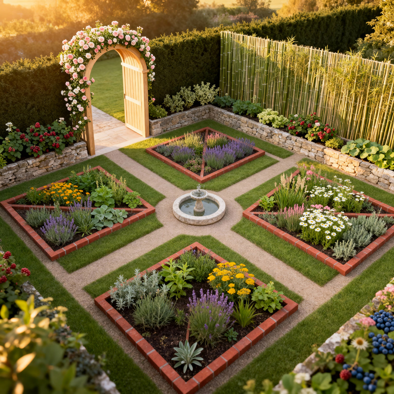 Modern Medicinal Garden with Elegant Design Modern Medicinal Garden with Elegant Design