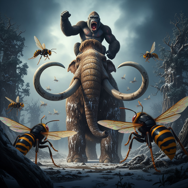 Mammoth and King Kong Surrounded by Hornets Mammoth and King Kong Surrounded by Hornets