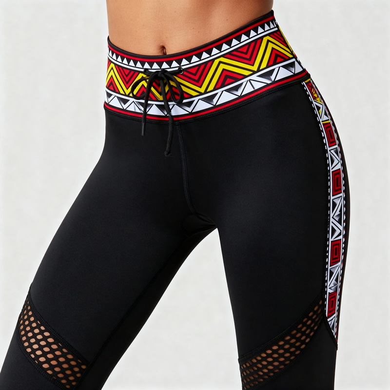Modern Ndebele Pattern Gym Wear