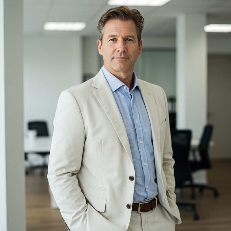 Professional Interim Manager in Business Suit Professional Interim Manager in Business Suit