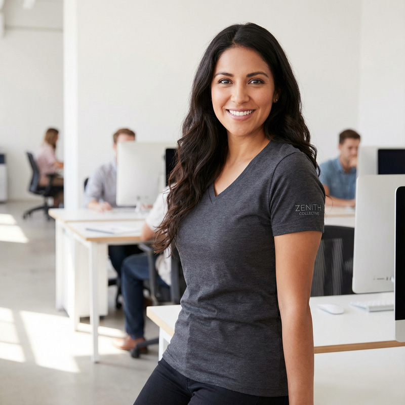 Modern V Neck T-Shirts for Women - Stylish & Professional Modern V Neck T-Shirts for Women - Stylish & Professional