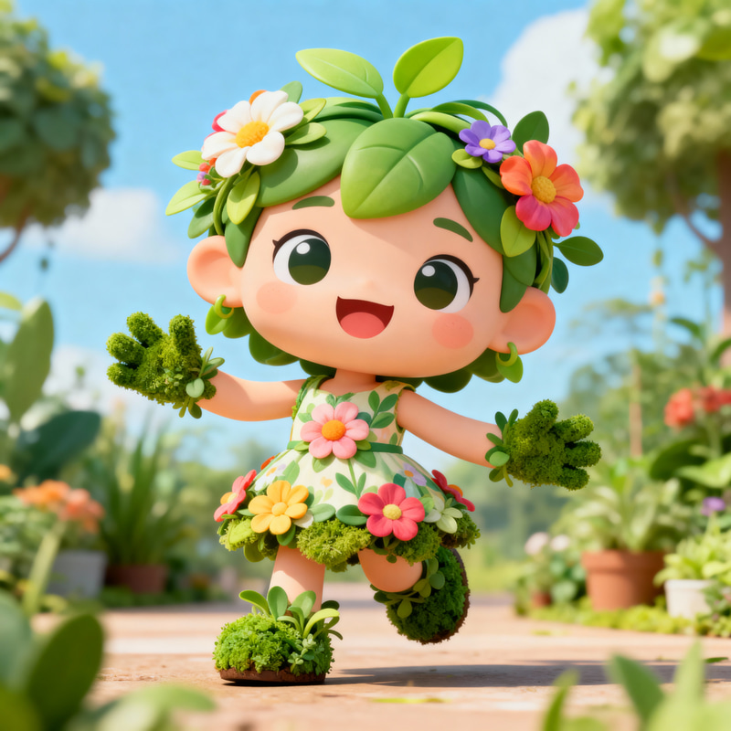 Cheerful Plant Mascot for Events | Cute & Adorable Cheerful Plant Mascot for Events | Cute & Adorable