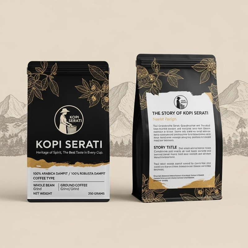 Kopi Serati: Premium Coffee Packaging Design