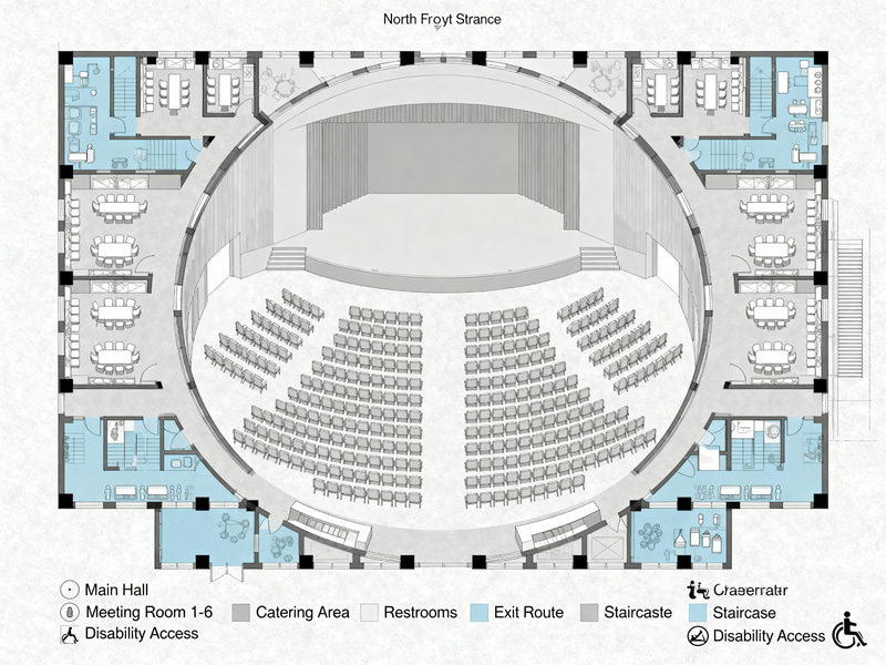Floor Plan Design for Circular Meeting Halls