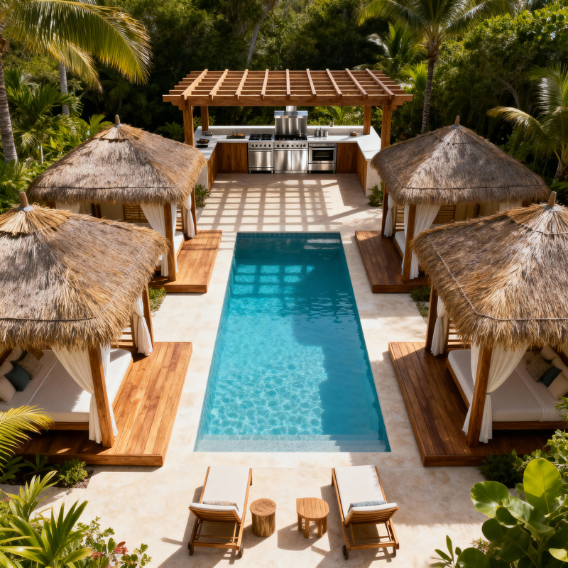Charming Resort with Cabanas and Pool Charming Resort with Cabanas and Pool