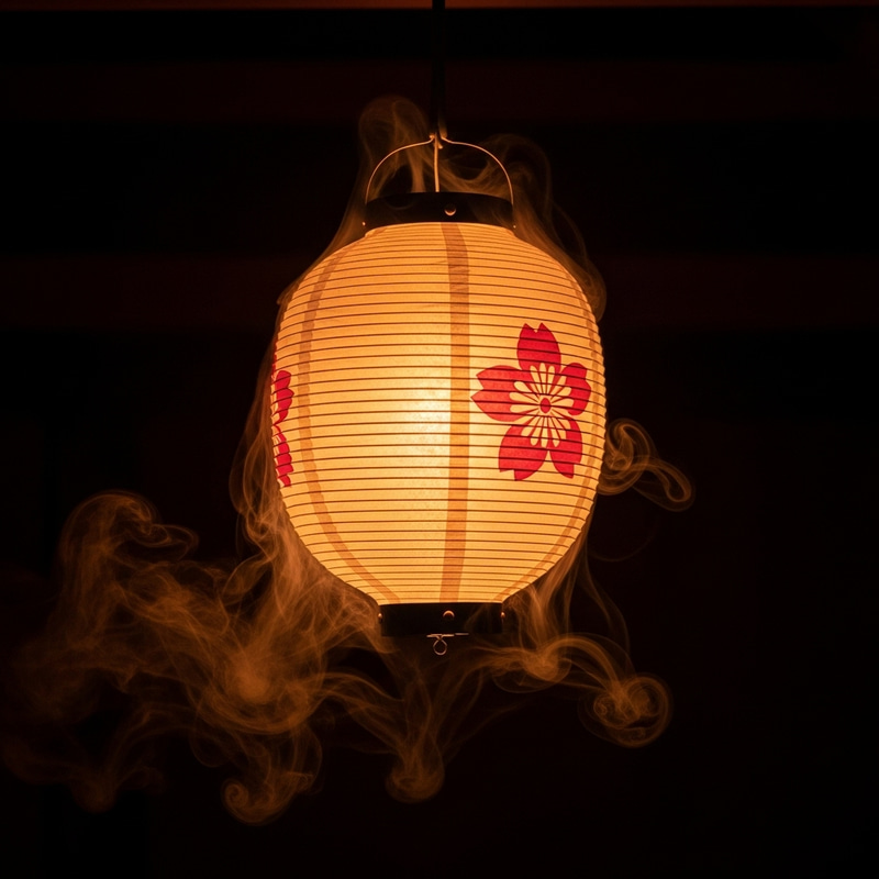 Glowing Japanese Lantern - Atmospheric Night Light Glowing Japanese Lantern - Atmospheric Night Light