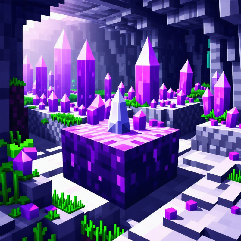 Explore the Amethyst Biome in Minecraft Style Explore the Amethyst Biome in Minecraft Style