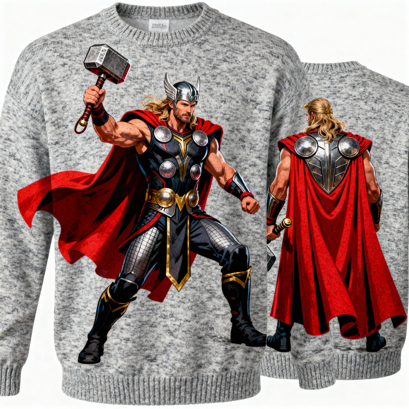 Thor Sweater Design - Front and Back