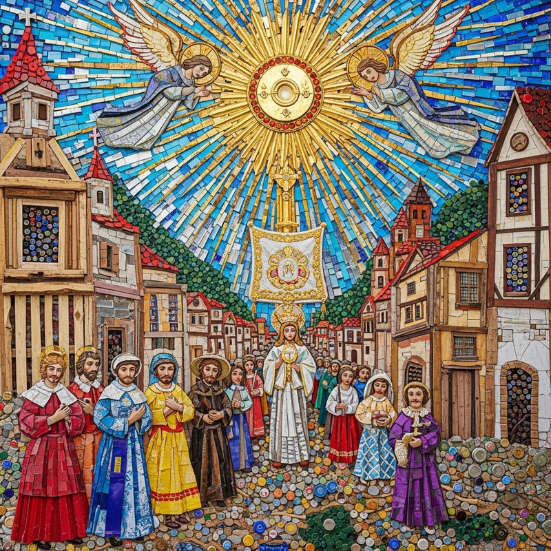 Corpus Christi Mosaic with Recycled Materials Corpus Christi Mosaic with Recycled Materials