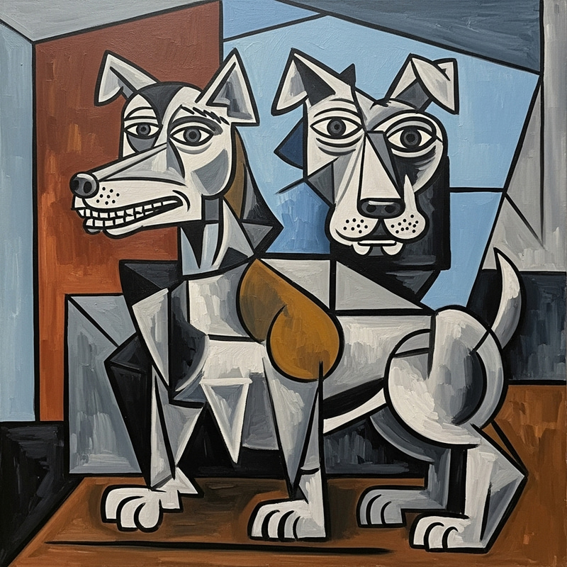 Dog Style Picasso - Unique Art Interpretation