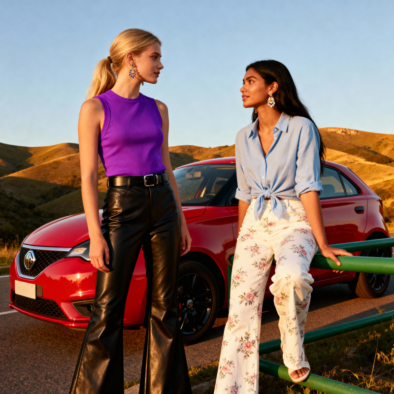 Sunset Love: A Captivating Moment Between Friends