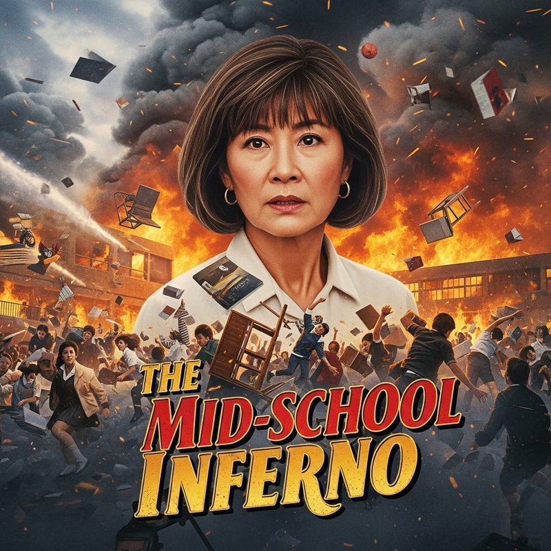Parody Movie Poster: Educational Hero Saves Chaos Parody Movie Poster: Educational Hero Saves Chaos