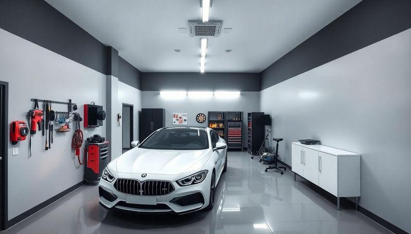 Modern Auto Detailing Studio with Professional Equipment Modern Auto Detailing Studio with Professional Equipment
