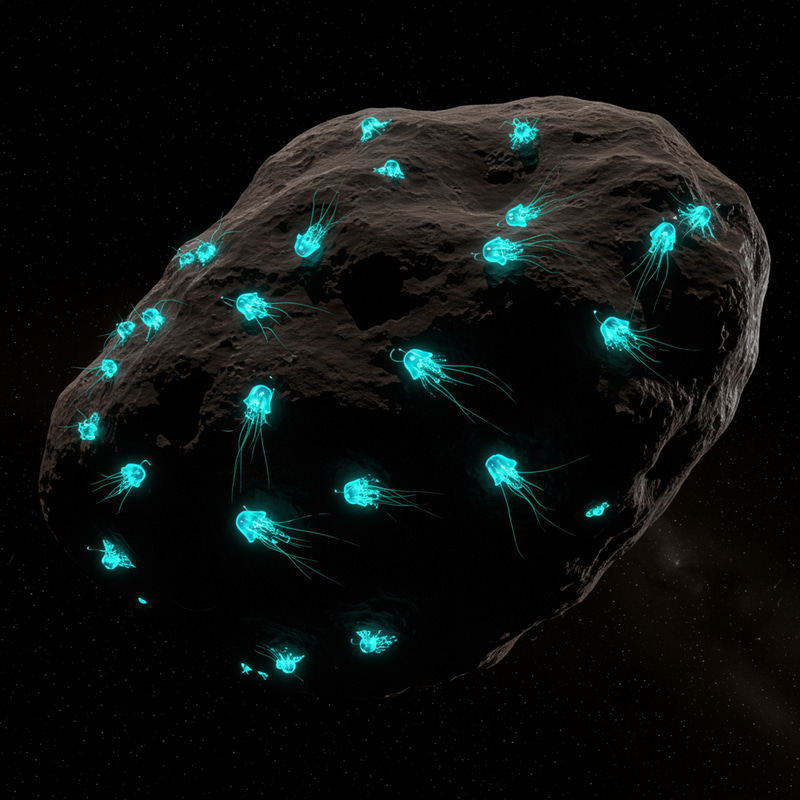 Astroid with Glowing Sea Enemies - A Visual Adventure Astroid with Glowing Sea Enemies - A Visual Adventure