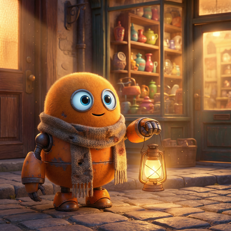 Charming Pixar-Style 3D Animation with Realistic Textures Charming Pixar-Style 3D Animation with Realistic Textures