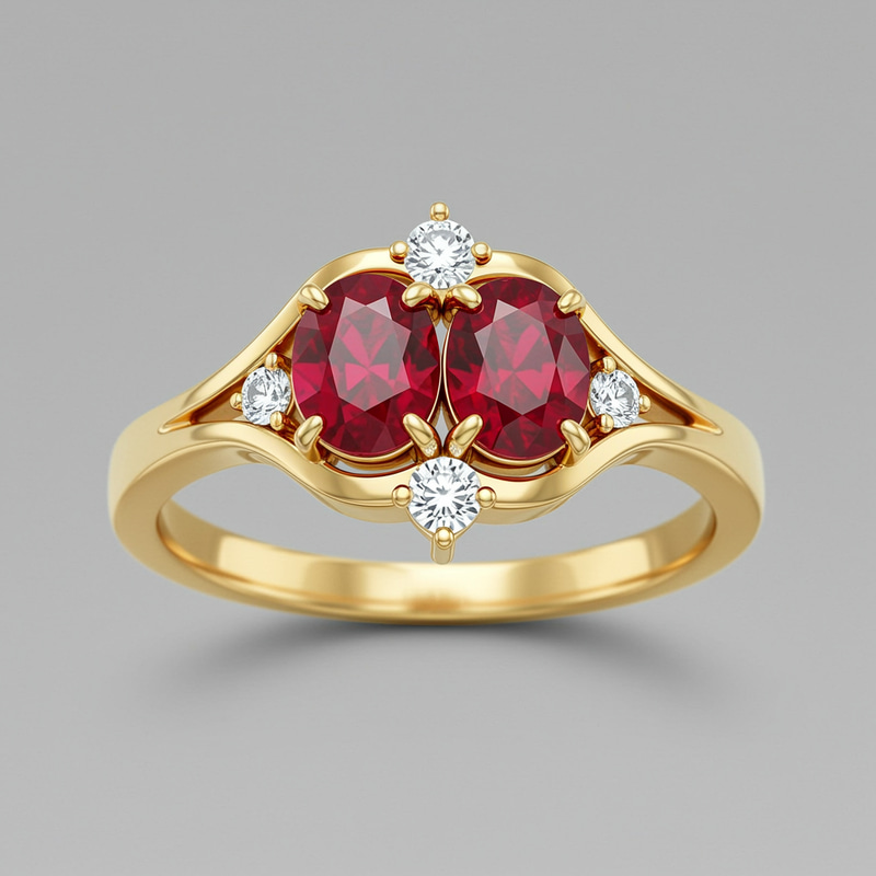 Custom Ruby Ring Design for Parents and Children Custom Ruby Ring Design for Parents and Children