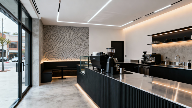 Custom Coffee Shop Architectural Photography