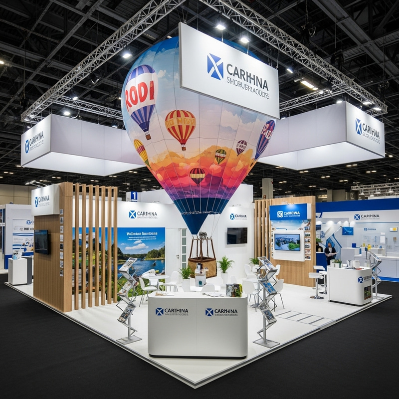 20x20 Tradeshow Booth with Hot Air Balloon 20x20 Tradeshow Booth with Hot Air Balloon