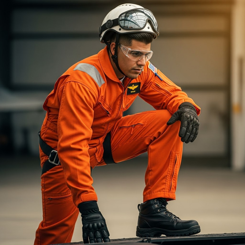 Latino Character with Safety Gear - Full Body Design