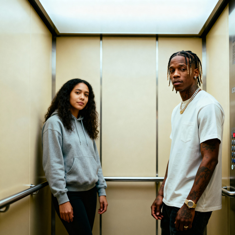 Travis Scott Elevator Photo Experience