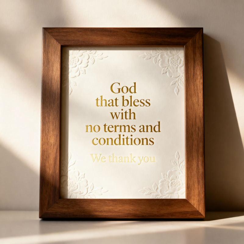 Blessed Picture Frame for God - No Terms