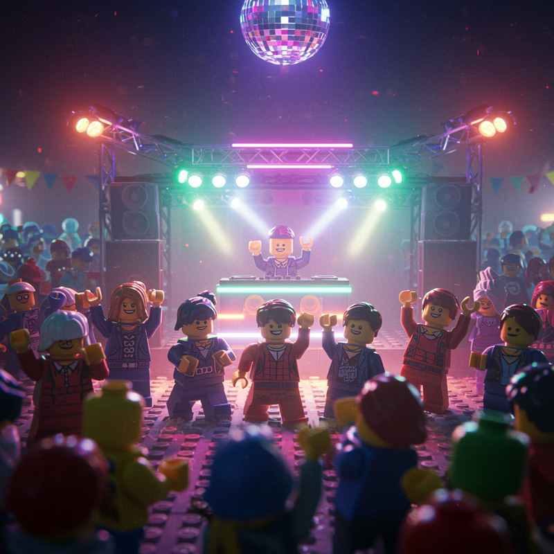 Lego Characters Raving: Fun and Excitement Lego Characters Raving: Fun and Excitement