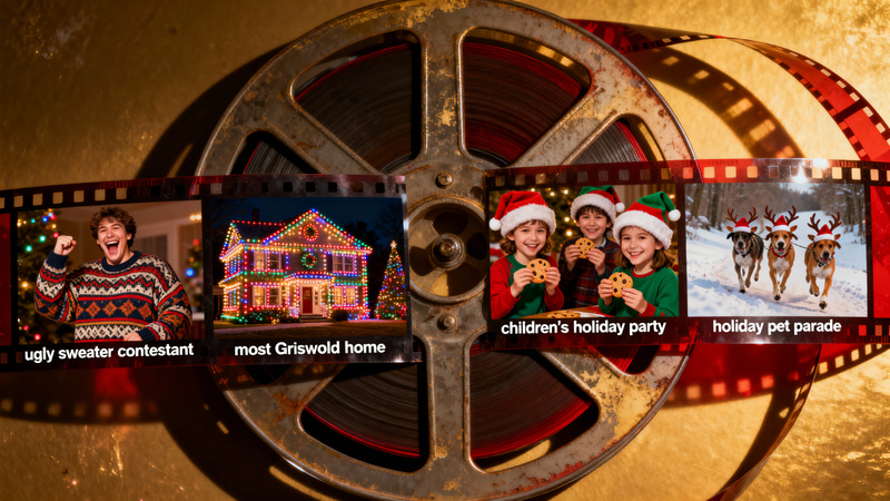 Dramatic Holiday Photo Reel Showcase