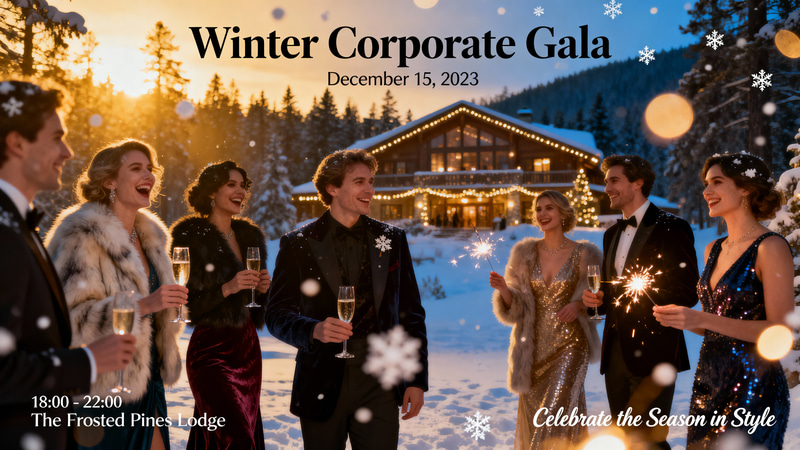 Winter Holiday Corporate Party Invitation Winter Holiday Corporate Party Invitation