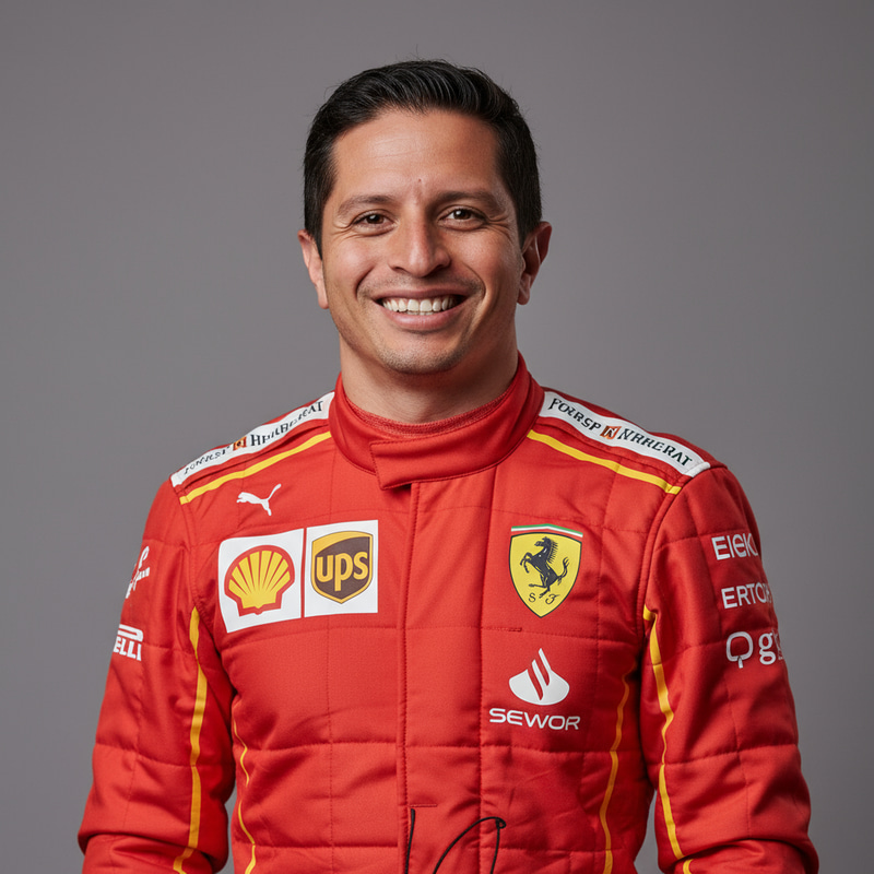 Ferrari F1 Racing Portrait of Carlos Sainz Style Ferrari F1 Racing Portrait of Carlos Sainz Style