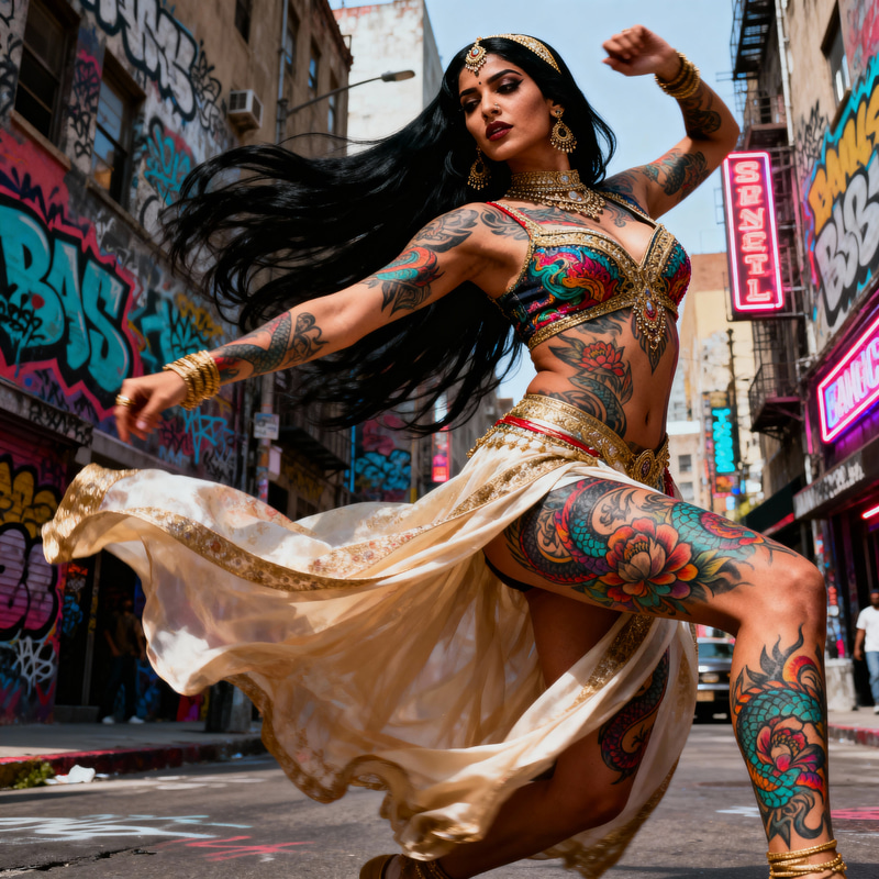 Dynamic Dance of a Powerful Middle Eastern Princess Dynamic Dance of a Powerful Middle Eastern Princess