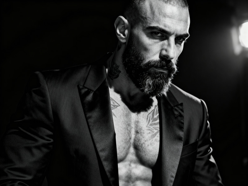 Commanding Elegance: A Modern Film Noir Portrait Commanding Elegance: A Modern Film Noir Portrait